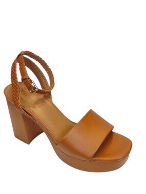 Nordstrom Rack RKAliana Tan Platform High Heel Sandals Braided Ankle Strap